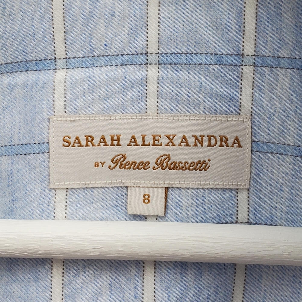 Women’s Light Blue Gingham Button-Down Shirt - Picture 4 of 5